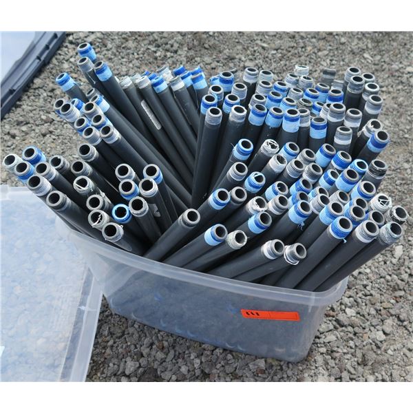 Grey Acum Riser Bin Multiple Gray PVC Risers w/ Threaded Ends - Oahu Auctions
