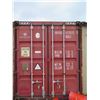 Image 2 : Red 40-Foot Shipping Container, Modified w/ End Door (See pickup schedule below)
