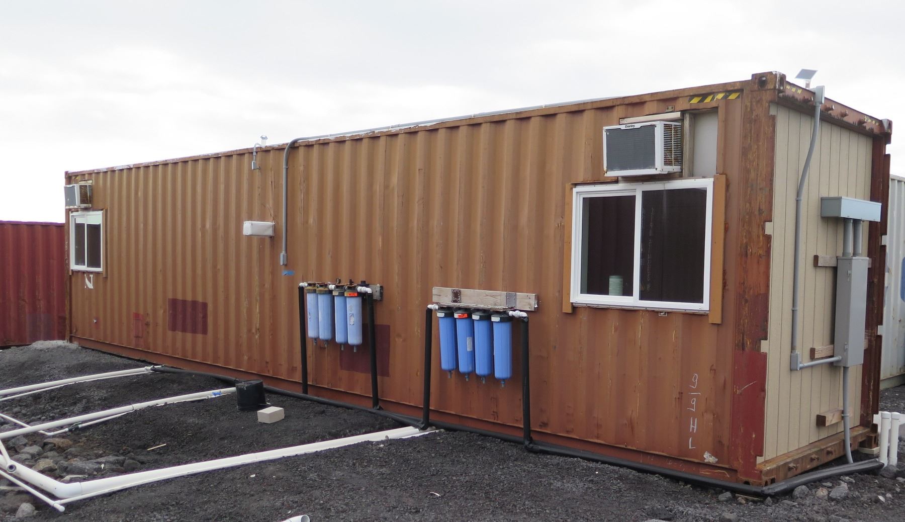 Red40 Container Red 40-Ft Container, Modified w/ Internal & External Doors (contents ...