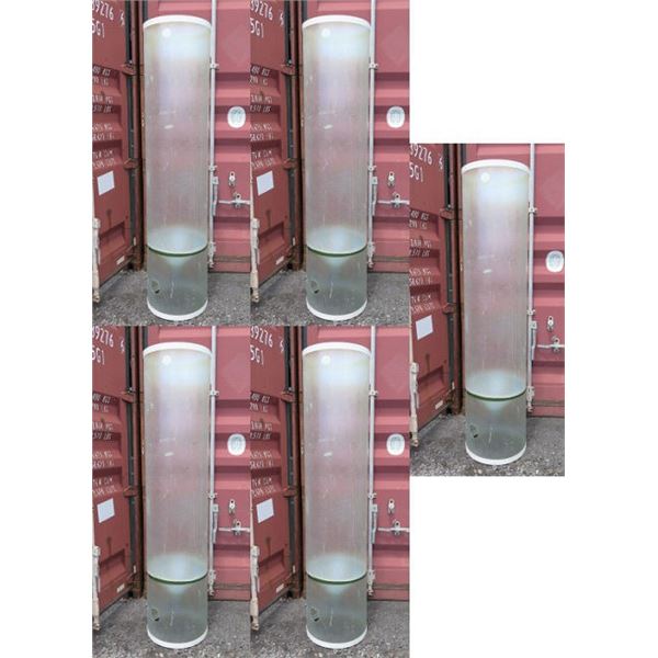 Qty 5 Conical Bottom Tanks Approx. 257 L (68gal) 18" Dia, 80"H