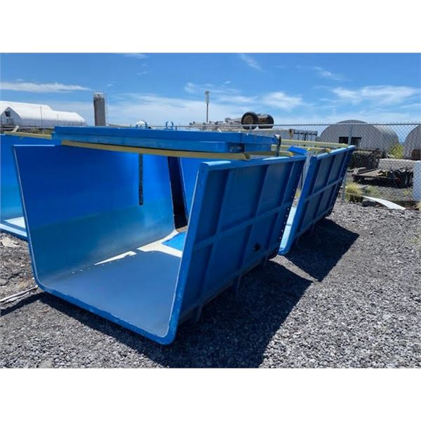 2-Section Water Tank 15'L x 88"W x 55”H (includes ends)