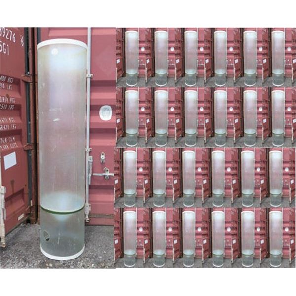 Qty 25 Conical Bottom Tanks Approx. 257 L (68gal) 18" Dia, 80"H
