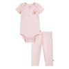 Image 1 : NEW HUGGIES PINK COTTON 2 PC BODYSUIT AND PANT 12M