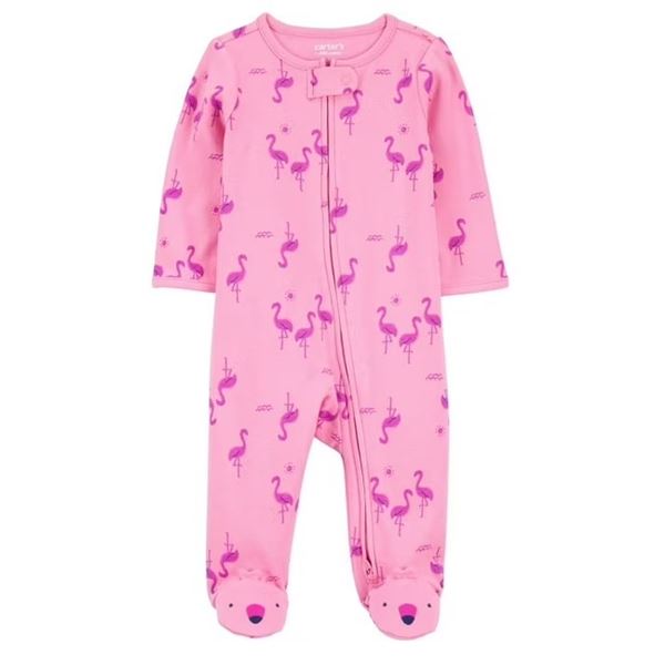 NEW CARTER'S PINK FLAMINGO SLEEP N' PLAY 3-6M