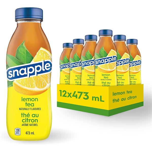 NEW 12 PACK SNAPPLE LEMON TEA