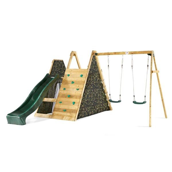 NEW Plum Wooden Climbing Pyramid w/Swing - MSRP $1500