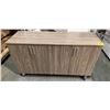 Image 1 : Solid wood 4-door drawer office credenza - approx 5ft x32in x 22in