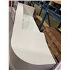Image 2 : Large curved solid surface reception desk (approx 103in x 32in x 47inH)