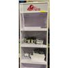 Image 2 : 4-tier Nail Supply Shelving & Display Rack/cabinet w/ assorted nail supplies