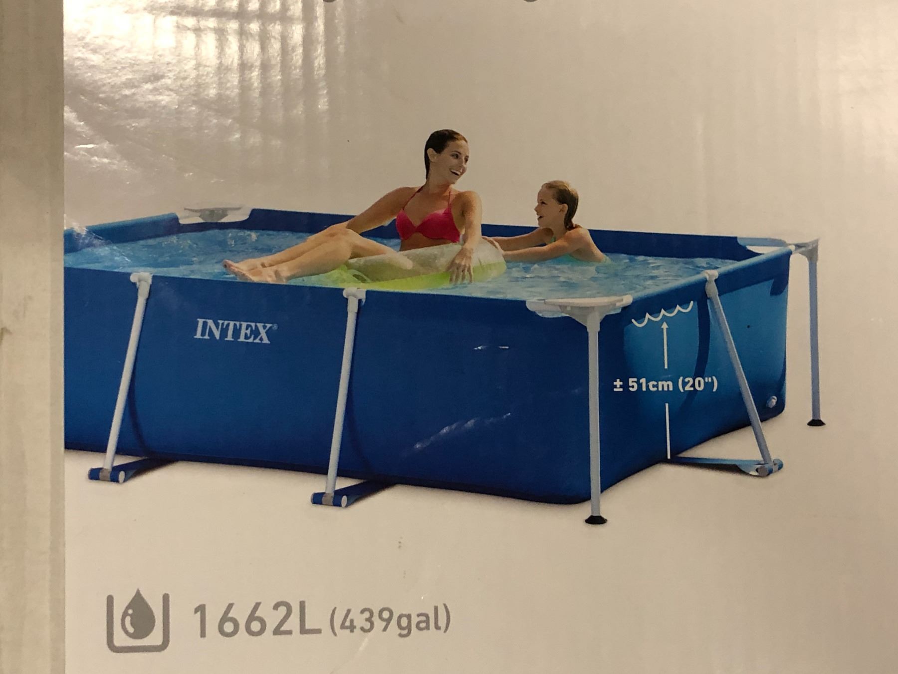 Intex 2 Intex 2.2M +- 2.20m x 1.5m x 60cm rectangular frame set pool