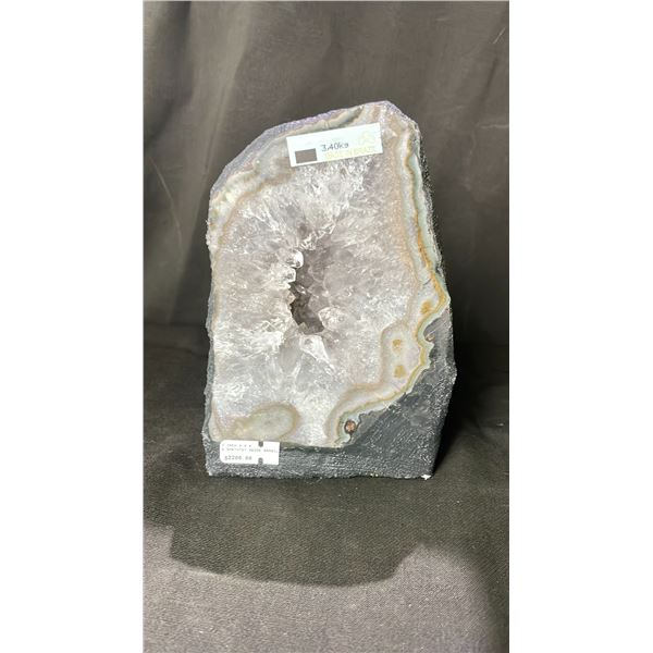 AMETHYST GEODE BRAZIL 3.4KG APPROX 7" RETAIL $2200