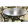 Image 2 : ROUND WOODEN DINING TABLE WITH 4 DINING CHAIRS