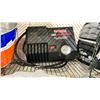 Image 4 : SHELF LOT OF ASSORTED ITEMS INCLUDING; MOTOMASTER AIR MACHINE AIR COMPRESSOR, BOWLING BAG WITH