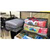 Image 1 : SHELF LOT OF SUITCASE AND TENTS  *UNKNOWN WORKING CONDITION/ MAY BE MISSING PIECES*