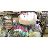Image 2 : SHELF LOT OF ASSORTED BLANKETS AND MORE