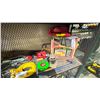Image 2 : SHELF LOT OF ASSORTED TOOLS INCLUDING; REMINGTON LIMB N' TRIM 8 CHAINSAW, VICE, HAMMERS AND MORE