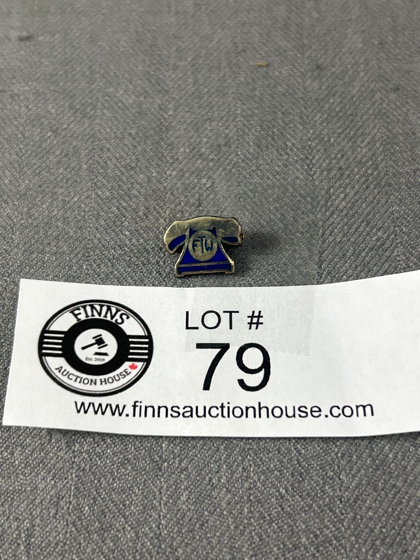 Vintage Sterling Telephone Union Pin