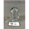 Image 1 : Small Heavy Clear Glass Bud Vase. Approx. 4"H