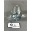 Image 2 : Small Heavy Clear Glass Bud Vase. Approx. 4"H