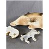 Image 3 : Lot of Porcelain Dogs and Small Glass Display Case