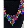 Image 2 : Large Vintage Multicolour Rhinestone Choker