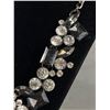 Image 2 : Grey & White Rhinestone Choker Necklace