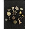 Image 4 : Antique Miscellaneous Enamel Metal & Sterling Silver Collector's Pins