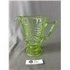 Image 2 : Art Deco 1920's/30's Sowerby Uranium Glass Jug 7" Tall