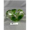 Image 2 : A Vintage Art Glass Hand Blown Ashtray 8" Dia 3.5" Tall