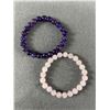 Image 2 : A New Amethyst and Rose Quartz Bracelets