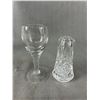 Image 2 : A Very Nice Crystal Decanter + 6 Glasses and a Pair of Salt and Pepper Shakers