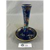 Image 2 : A Vintage Carlton Ware 8" Tall Candlestick with Enamel Design
