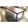 Image 2 : HERMAN MILLER EDEL TABLE, GRAND, WALNUT D39" X W86" X H29"