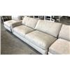 Image 2 : BEIGE REID ONE-ARM 1" BLOCK LEG LEFT CRYPTON ROBUSTA LINEN 2 SEATER SOFA