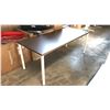 Image 1 : DESIGN WITHIN REACH HERMAN MILLER DARK WOOD PATTERN DESK D30" X W72" X H29"