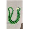 Image 1 : SPINACH GREEN JADEITE BEADED NECKLACE