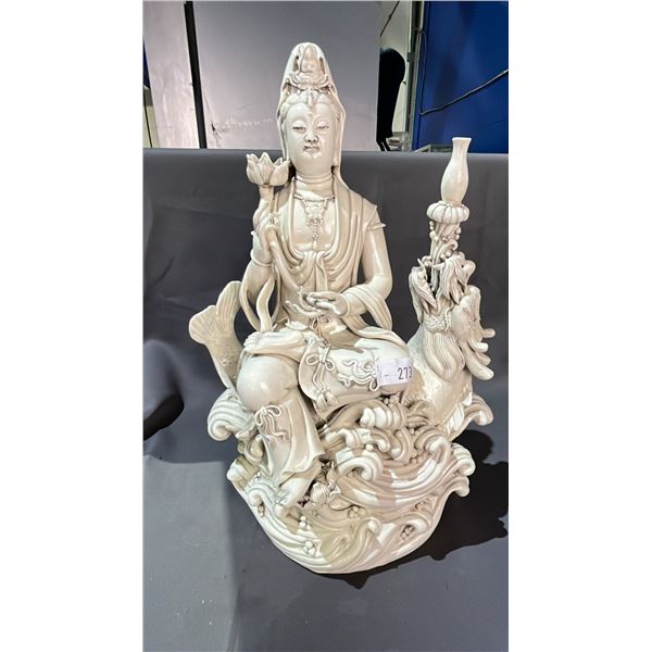 BLANC DE CHINE SEATED FIGURE OF GUANLIN