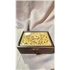 Image 1 : CARVED NEPHRITE INLAID WOOD BOX
