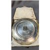 Image 2 : HEAVY CASTED SEAL SCRIPT PRAYER SAUCER IN CASE