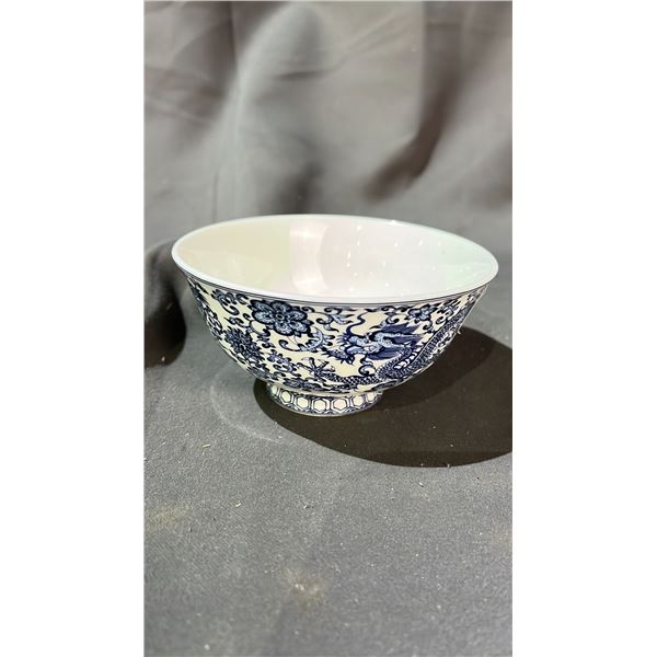 BLUE & WHITE DRAGON BOWL