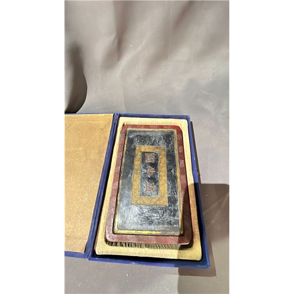 GILT & ENAMELED DARK INK BLOCK