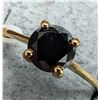 Image 2 : 10K YELLOW GOLD 1.63G BLACK DIAMOND 1.06CT  RING (~SIZE 6.25)