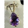 Image 1 : 14K WHITE GOLD AMETHYST 0.34CT  PENDANT