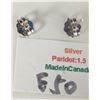 Image 2 : SILVER PERIDOT 1.5CT  EARRINGS