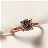 Image 2 : 10K ROSE GOLD DIAMOND (1.1CT,,FANCY BROWN)  RING (~SIZE 6) (~WEIGHT 2.07G)