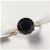 Image 2 : 10K YELLOW GOLD BLACK DIAMOND TIFFANY STYLE(3.7CT)  RING (~SIZE 6.25) (~WEIGHT 2.57G)