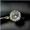 Image 1 : 10K YELLOW GOLD WHITE TIFFANY STYLE(2.42CT)  RING (~SIZE 6.25) (~WEIGHT 2.29G)