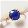 Image 2 : 14K ROSE GOLD BLUE SAPPHIRE(2.6CT)  RING (~SIZE 7.25) (~WEIGHT 2.1G)