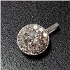 Image 2 : 14K WHITE GOLD WHITE MOISSANITE (0.6CT) DIAMOND(0.16CT)  PENDANT (~WEIGHT 0.67G)