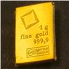 Image 2 : 24K YELLOW GOLD FINE 9999 1G   BAR  *TAX EXEMPT*